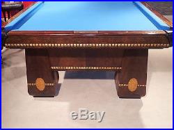 Brunswick 9' Medalist Pool Table - Perfectly Restored 1926