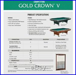 Brunswick 9 ft. Gold Crown V & Accessories