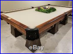Brunswick 9' restored Kling pool table