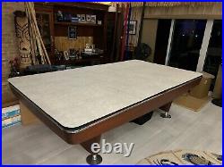 Brunswick 9ft Gold Crown 3 Pool Table Replaced Felt, Soft and Hard cover