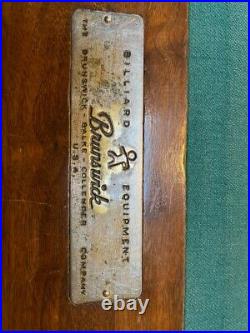 Brunswick Anniversary Snooker Table. Model D-C. Size 4.5' x 9