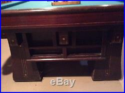 Brunswick Antique Balke Collender CO. Kling 6 Leg Billiard Table 1909 9' X 5