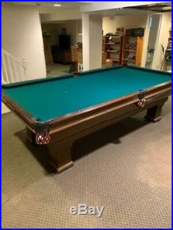 Brunswick Antique Buffalo Newport 9 ft Pool Table built 1910, owned 55 yrs
