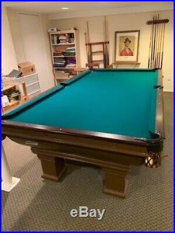 Brunswick Antique Buffalo Newport 9 ft Pool Table built 1910, owned 55 yrs