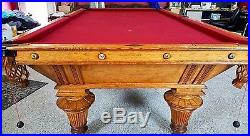 Brunswick Antique Pool Table / 1870s-1880s / Excellent Condition with LOA