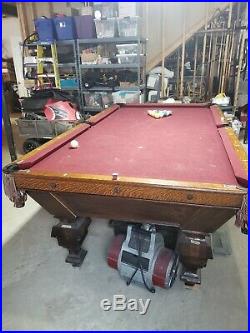 Brunswick Antique Pool Table 9