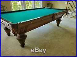 Brunswick Balke Collender 9-foot pool table Narragansett 1890 to 1910