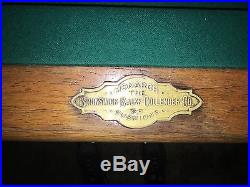 Brunswick Balke Collender Co. Billiard Pool Table antique