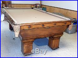Brunswick Balke Collender Co. Billiard Pool Table antique over 100 years old