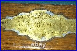 Brunswick-Balke-Collender Co. Monarch Cushion Pool Table Oak-Leather Pockets