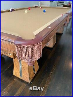 Brunswick Balke Collender Kling Antique 9' Billiard Pool Table Xllnt Condition