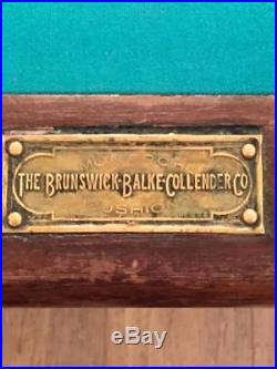 Brunswick-Balke-Collender Pool Table (circa 1900's) and Overhead Light