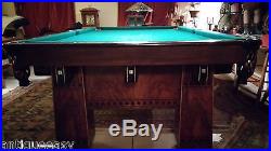 Brunswick-Balke-Collender The Alexandria Pool Table, Cue Rack and Collection