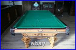 Brunswick Balke Collender antique pool table 9' Brilliant Novelty circa 1885