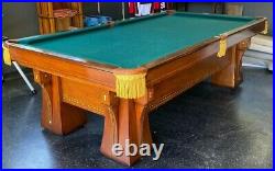 Brunswick Balke Collender'arcade' Antique 9ft Pool Table Circa 1920's
