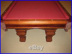 Brunswick Billiards Ashbee Pool Table True 8' Destinctive Hand Inlaid Details