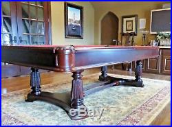 Brunswick Billiards MONTEBELLO Pool Table 8 ft Mahogany Floor Rack & Accessories