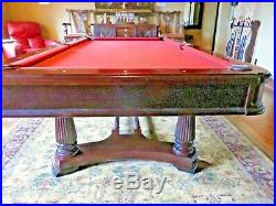 Brunswick Billiards MONTEBELLO Pool Table 8 ft Mahogany Floor Rack & Accessories