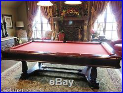 Brunswick Billiards Pool Table 8 ft 6 in Stunning w Floor Rack & Accessories