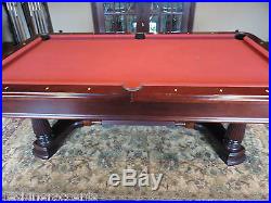 Brunswick Billiards Pool Table 8 ft 6 in Stunning w Floor Rack & Accessories