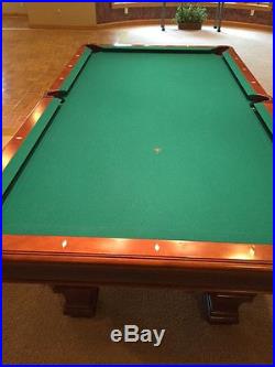Brunswick Billiards Pool Table Sorrento Mahogany 8' Destinctive Inlaid Detail