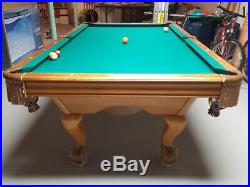 Brunswick Bradford 8 feet Pool Table Honey Color 3/4 Slate 53.5 wide