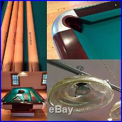 Brunswick Centennial Billiards Table With Lights And Full Accessories