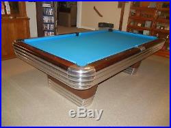 Brunswick Centennial Pool Table - 8' Oversize. 1950 Totally Restored