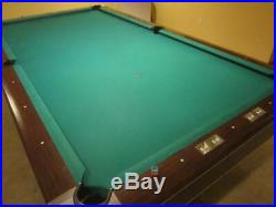 Brunswick Centurion Billiards Pool Table 9' Slate Top Siminos 860 cloth