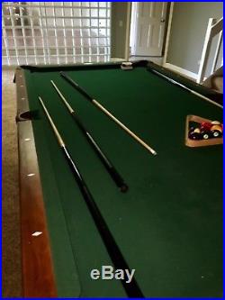 Brunswick Contender Series Pool Table 8' with sticks and balls