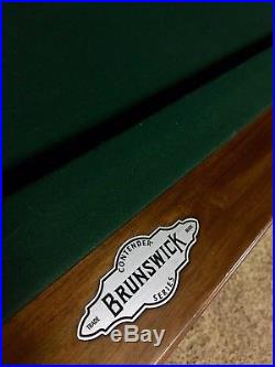 Brunswick Contender Series Pool Table 8' with sticks and balls