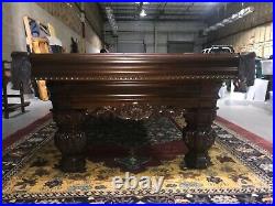 Brunswick Cromwell Billiards Pool Table 9ft Beautiful Hardwood Matching Cue Rack
