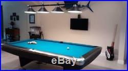 Brunswick GOLD CROWN V pool table, light, chair, and accessories