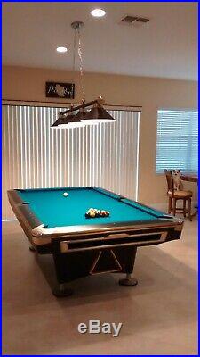 Brunswick GOLD CROWN V pool table, light, chair, and accessories