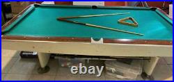 Brunswick Gold Crown 1 Pool Table 9 Foot Professional with 2 Oak Billiard Chairs