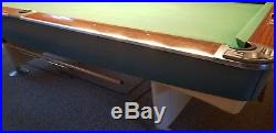 Brunswick Gold Crown 1 Pool Table 9ft / RARE Ash Tray Inserts -Drop Pockets