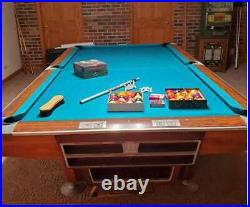 Brunswick Gold Crown 2 Pool Table with the Ball Return System and also 2 Chairs