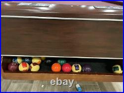 Brunswick Gold Crown III 9 foot pool table. 2 Spectator Chairs Included