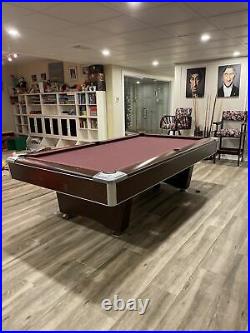 Brunswick Gold Crown III 9 foot pool table. 2 Spectator Chairs Included