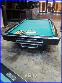 Brunswick Gold Crown III 9 ft. Pool Table Hi TECH BLACK ball return