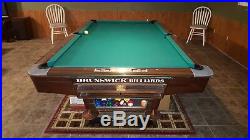 Brunswick Gold Crown III Pool Table 8' Pro with Ball Return Billiards Table