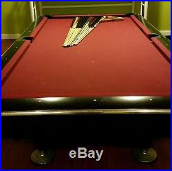 Brunswick Gold Crown IV 9ft tournament pool table Matte Black &Cues, Balls, Rack