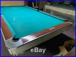 Brunswick Gold Crown I Pool Table 9 FOOT Regulation Size White Billiard Vintage