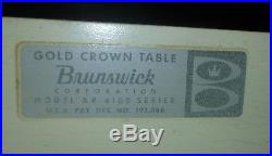 Brunswick Gold Crown I pool table