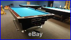 Brunswick Gold Crown pool table with light, cues and balls