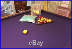 Brunswick Golden Oak 8' Regulation Pool Table + Many Accessories