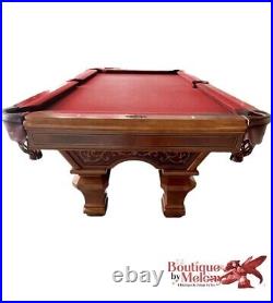 Brunswick Hawthorne 9' Vintage Slate Pool Table 3 Piece and Accessories