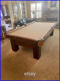 Brunswick Madison 9 ft Antique Pool Table w Ball Return 1916-1924 + Accessories