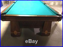 Brunswick Medalist Pool Table Antique 9 ft. Circa 1920s