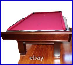 Brunswick OIS Italian Slate Red Felt Hawthorn 8' Pool Sport Billiards Table
